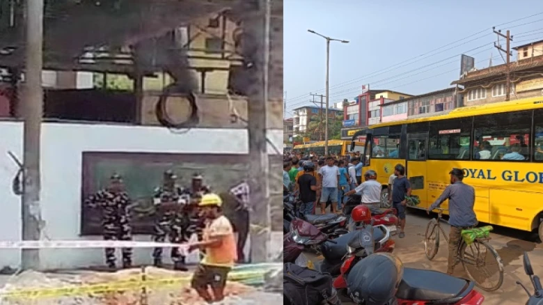Ganeshguri Accident case: Kamrup (M) Admin reaches accident spot; Barricades Dug-Out-hole on Pathway