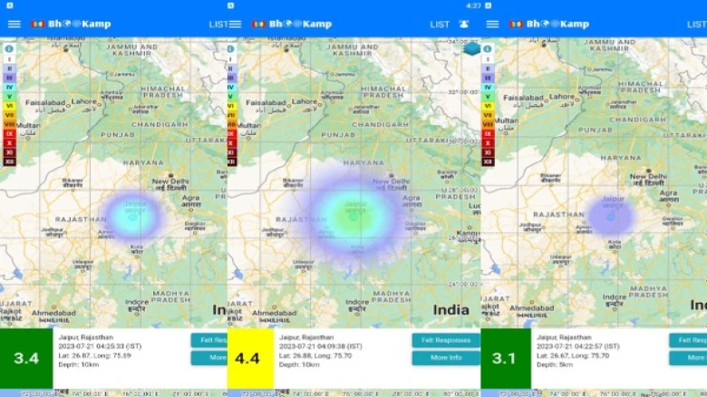 Rajasthan: Three back-to-back earthquake tremors felt within half an hour in Jaipur; Netizens Panic