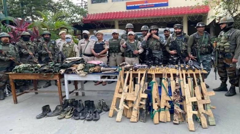 Manipur: Huge cache of arms, ammunition seized during search operations in Imphal West