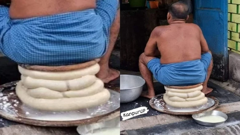 Desi Man Sitting On Raw Paneer Goes Viral, Internet Expresses Concern