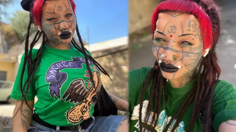 22-Year-Old Italian Woman gets 20 Body Modifications to Transition into a Cat