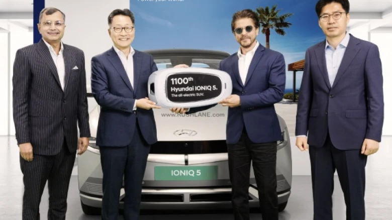 Hyundai Honors Shah Rukh Khan with the 1100th Unit of SUV IONIQ 5, Deets Inside