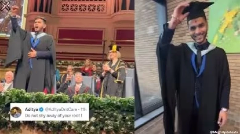 UK Student Chants 'Jai Siya Ram,' Touches Teacher's Feet During Convocation Ceremony
