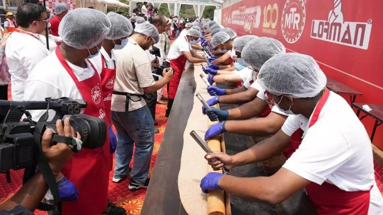 123 feet long dosa in Karnataka paves its way to the Guinness Book of World Records