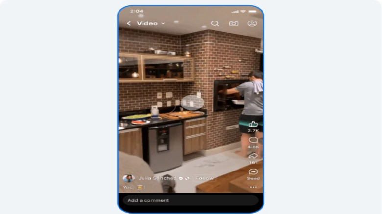 Facebook’s new full-screen video player looks a lot like TikTok