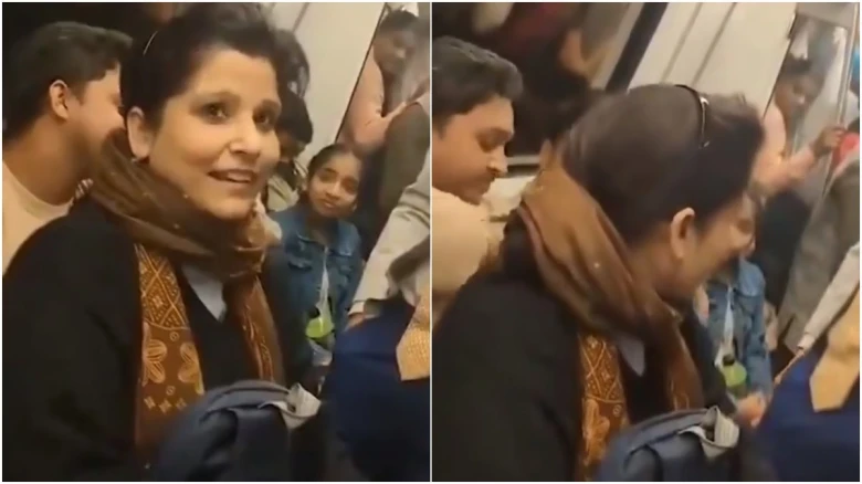 Women seated on a man’s lap in Delhi Metro train, remarks inappropriate, “...aapko fark padega woh bhi abhi nahi raat ko"