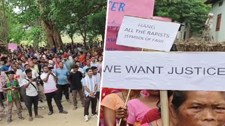 Mass protest “Stop Rape” in Assam and Meghalaya: Chenga Benga Gang rape accused still roaming free