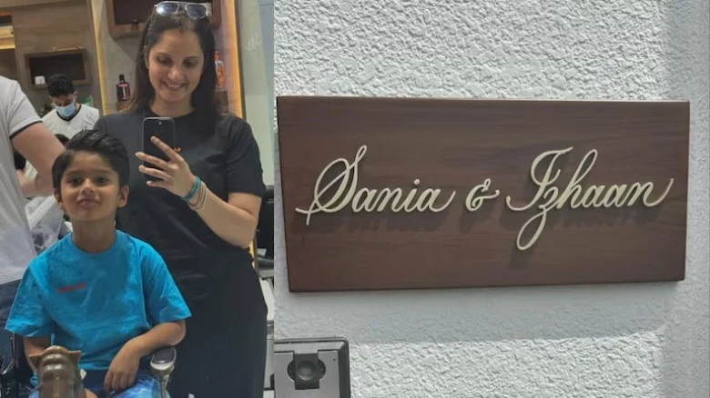 Sania Mirza shares new nameplate for house with son Izhaan and her name on it 