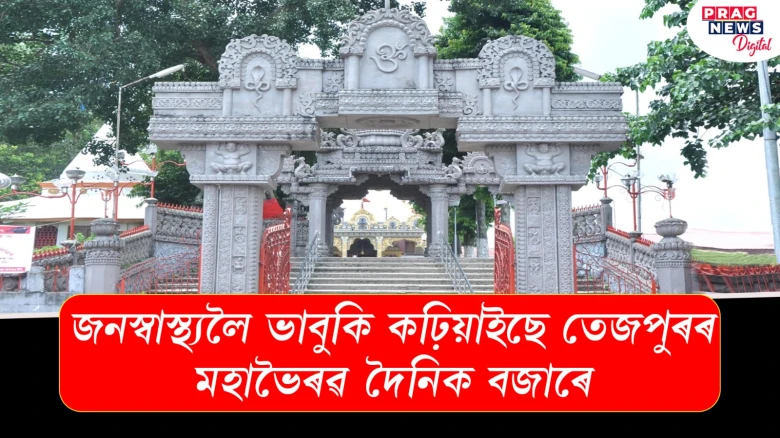 জনস্বাস্থ্যলৈ ভাবুকি কঢ়িয়াইছে তেজপুৰৰ মহাভৈৰৱ দৈনিক বজাৰে