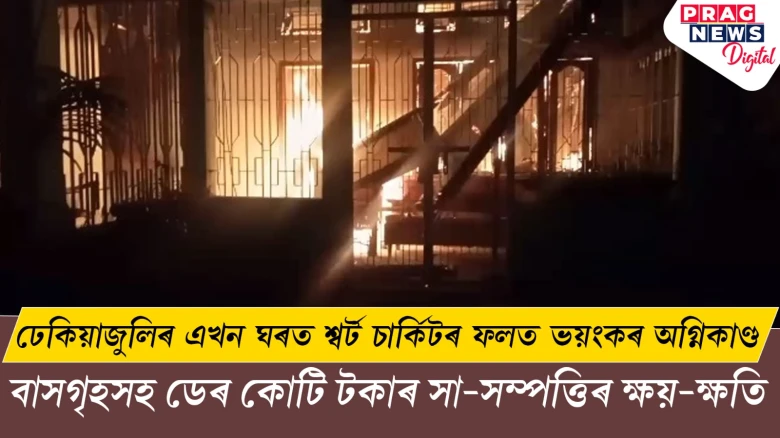 ঢেকিয়াজুলিৰ এখন ঘৰত শ্বৰ্ট চাৰ্কিটৰ ফলত ভয়ংকৰ অগ্নিকাণ্ড