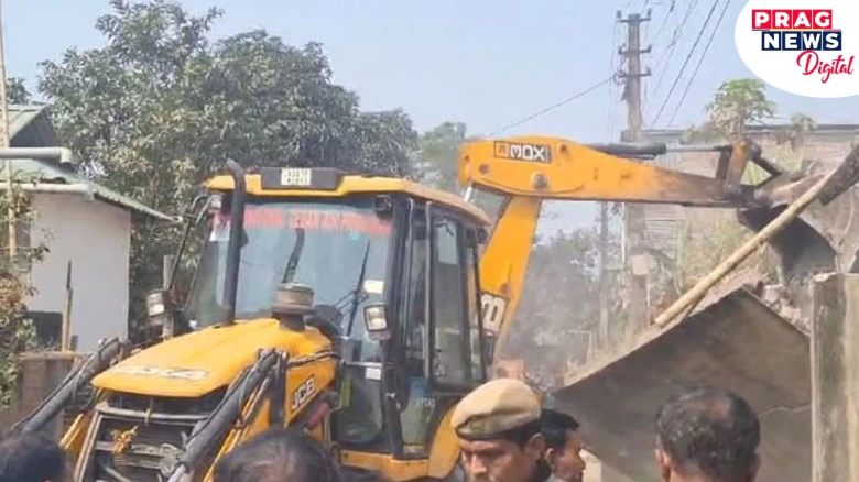 Demolition Drive in Birubari, Guwahati