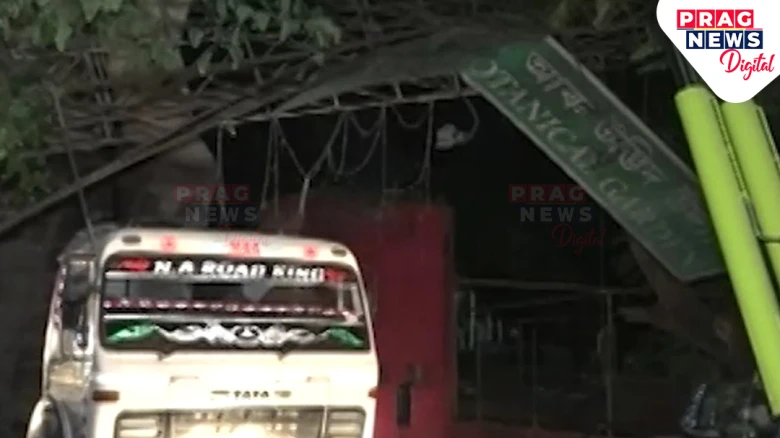 Reckless Dumper Truck Crashes Into Assam State Zoo Gate, Causes Massive Damage