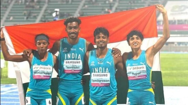 মিক্সড ৰীলেত ভাৰতৰ সোণ
