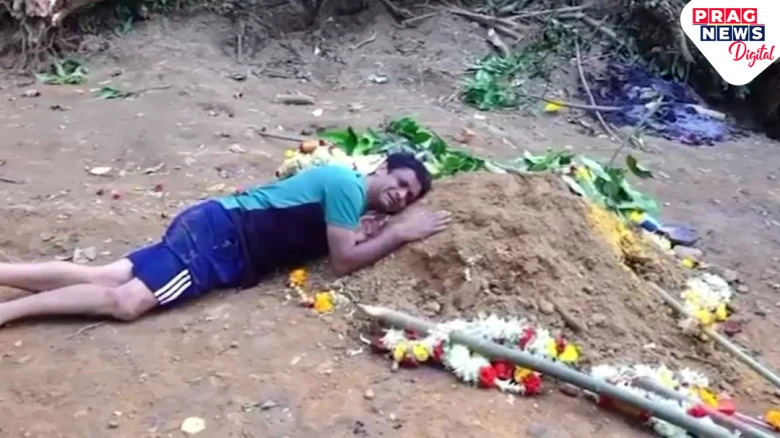 Father Mourns at Grave of 21-Year-Old Son Killed in Bengaluru Stampede